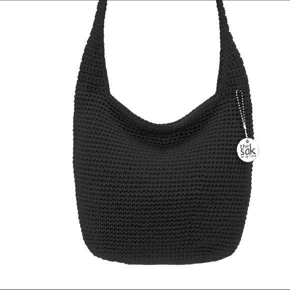 The Sak Handbags - The Sak Black Crochet Hobo Bag, EUC